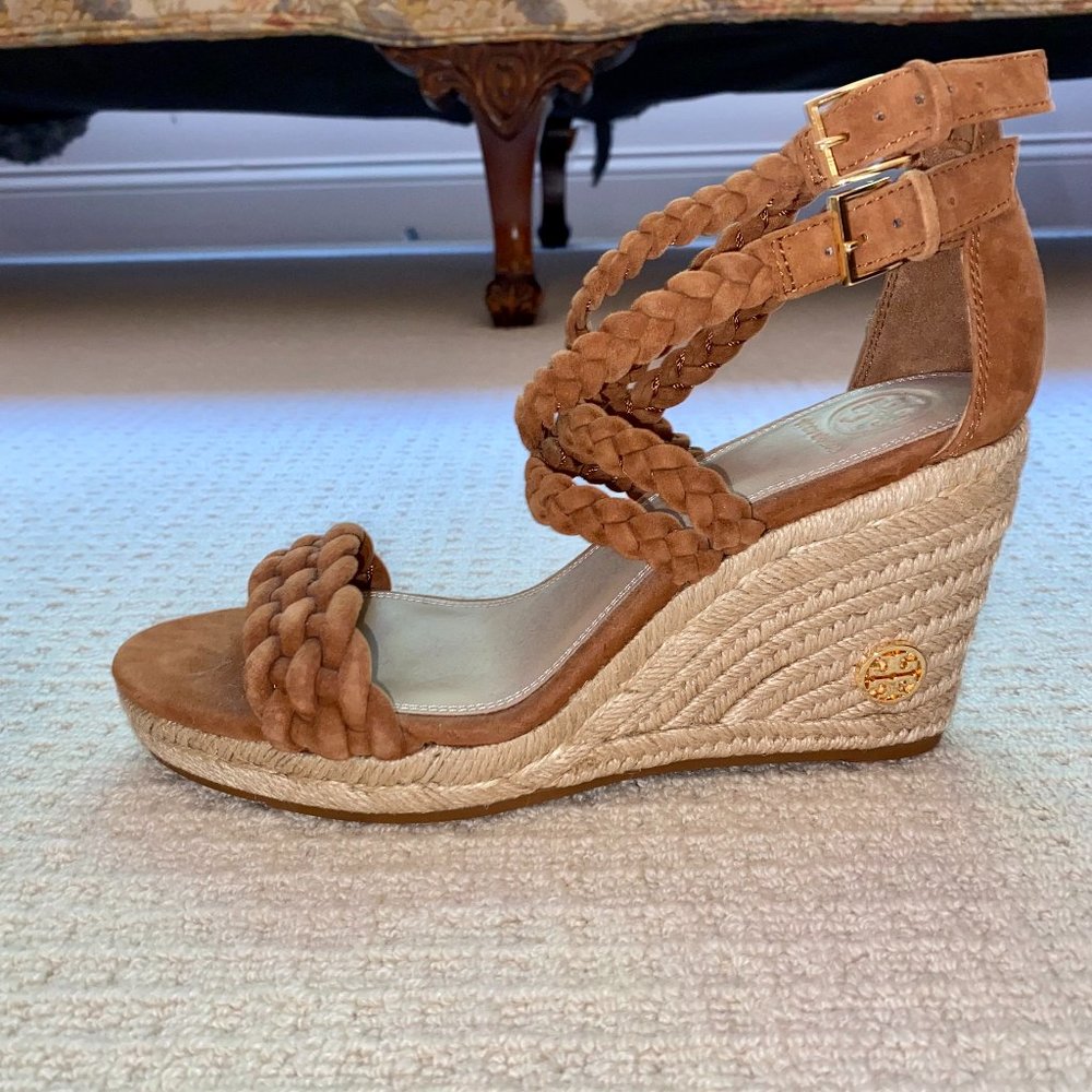 Tory Burch Suede Braided Accents Espadrilles